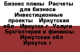 Бизнес-планы. Расчеты для бизнеса. Инвестиционные проекты - Иркутская обл., Иркутск г. Услуги » Бухгалтерия и финансы   . Иркутская обл.,Иркутск г.